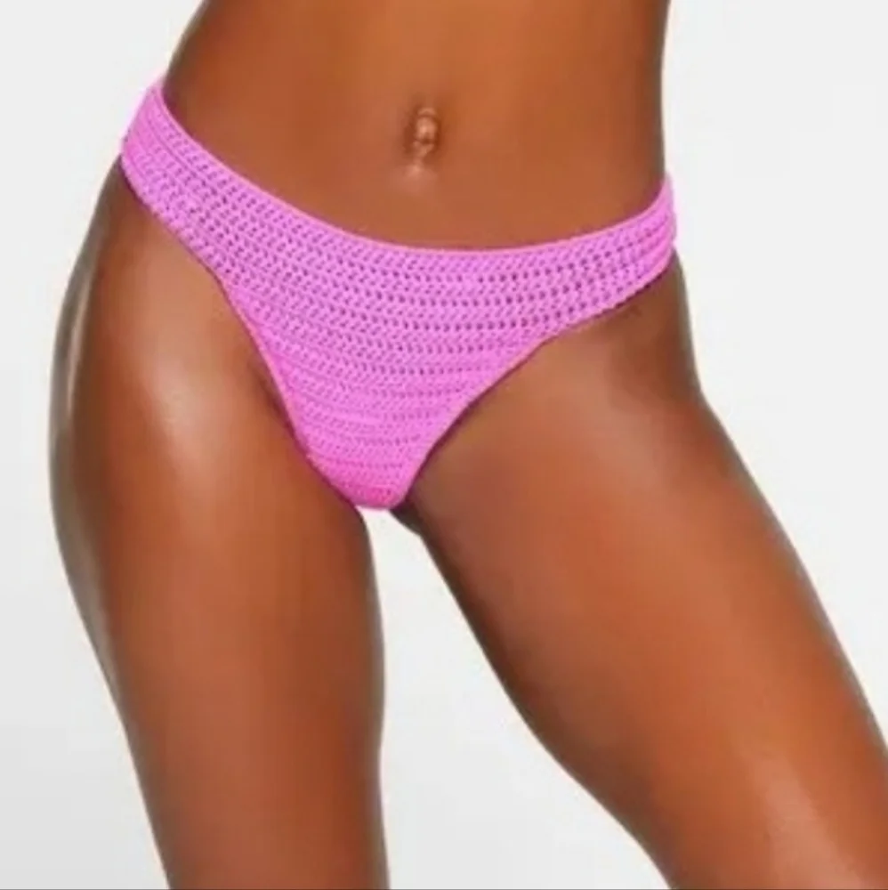 NWT Skims Crochet Swim Bikini  Cheeky Bottom Taffy Bink Boho 3X 4X